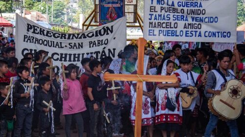 Realizan peregrinación por la paz y por la vida en Chiapas