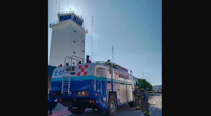 Realizan simulacro de incendio en el Aeropuerto de Mérida