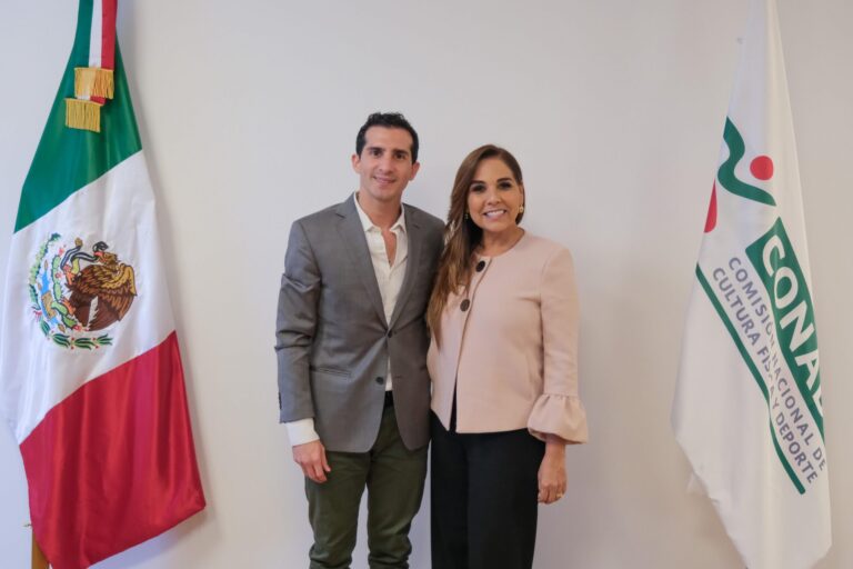 Mara Lezama y Rommel Pacheco acuerdan fortalecer el deporte en Q. Roo
