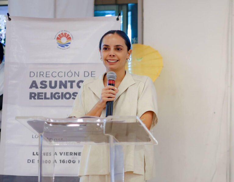 Ana Paty Peralta respalda compromiso con la comunidad religiosa