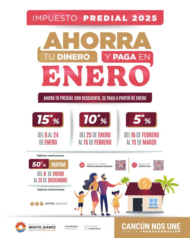 Ayuntamiento de BJ alista campaña de descuentos en predial 2025