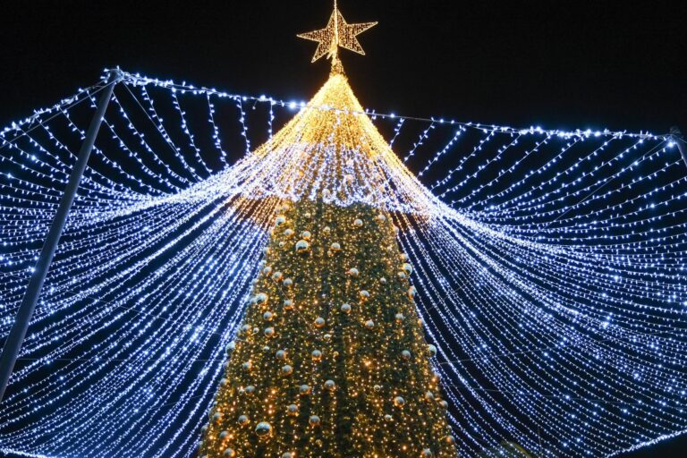 Mara Lezama enciende árbol navideño en zona hotelera de Cancún