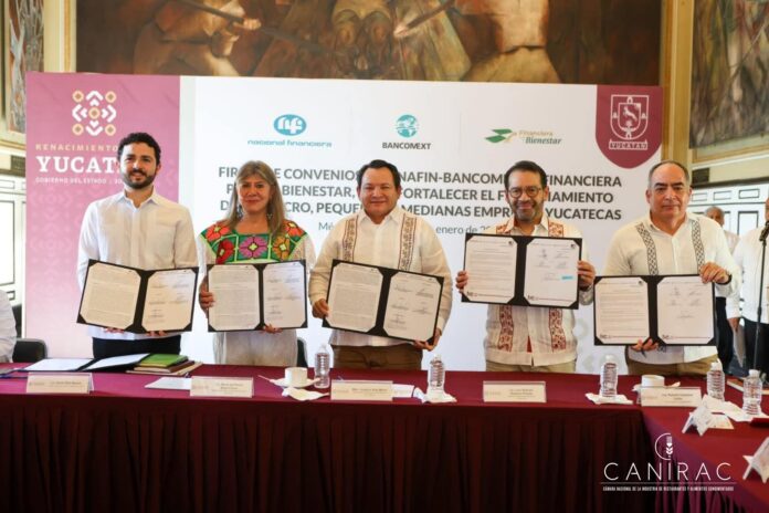 Firman convenios para financiar créditos para Mipymes de Yucatán