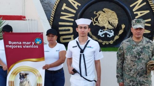 Se jubila "Estela" elemento canino de Semar