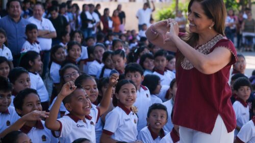 Mara Lezama anuncia construcción de domo en primaria Amando Nervo en Cancún