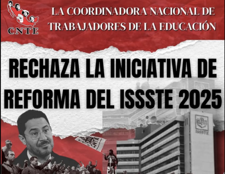 Maestros del SNTE Quintana Roo protestan contra la Reforma al ISSSTE