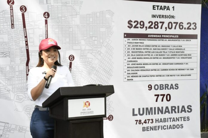 Chetumal se ilumina- Invierten más de 29 MDP en alumbrado público