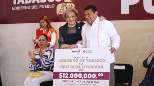 Gobierno de Tabasco dona 12 mdp a la Cruz Roja Mexicana