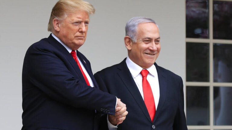 Donald Trump recibe a Benjamin Netanyahu en la Casa Blanca