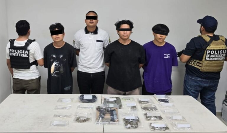 FGE Q.ROO: Seis detenidos por narcomenudeo en Benito Juárez