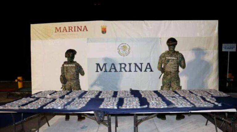 Marina decomisa cargamento de cocaína valuado en más de 4 mdp en Chiapas