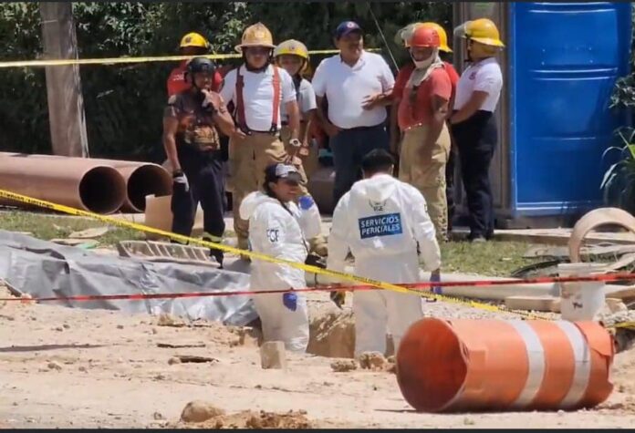 Mueren dos trabajadores tras derrumbe en excavación de Chetumal