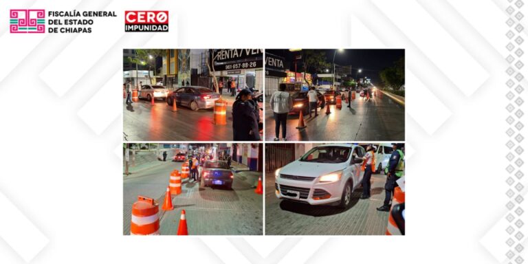 ‘Operativo Alcoholímetro’ ha aplicado más de 30 mil pruebas en Chiapas