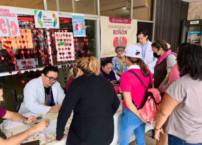 Realizan campaña de detección temprana de enfermedad renal en Yucatán