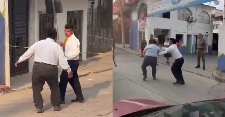 Trabajadores de funerarias se pelean por un muerto en Tabasco