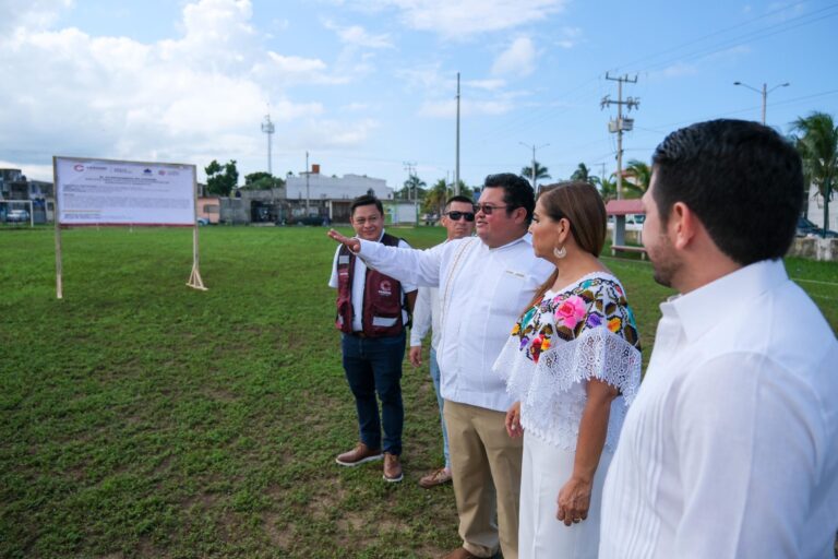 Transforman cancha de fútbol en San Gervasio, Cozumel