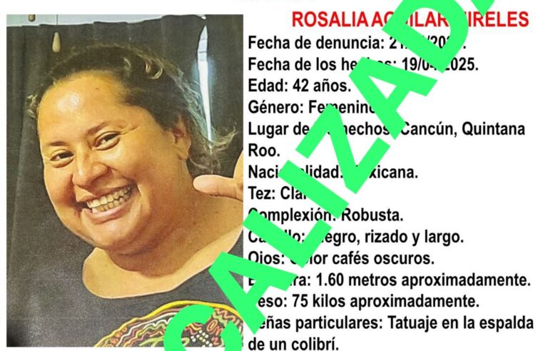 Localizan con vida a la periodista Rosalía Aguilar