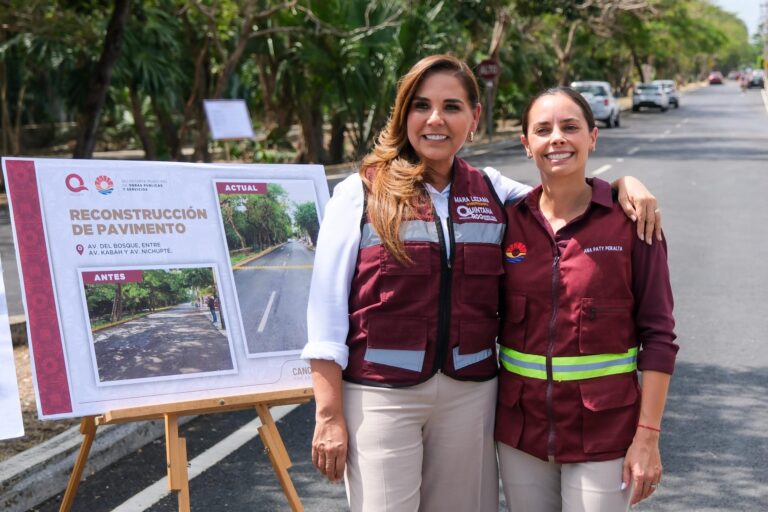 Renuevan vialidades en la Supermanzana 44 de Cancún
