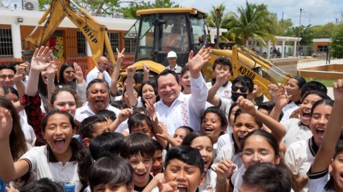 Gobierno de Yucatán construye domo escolar en Mérida