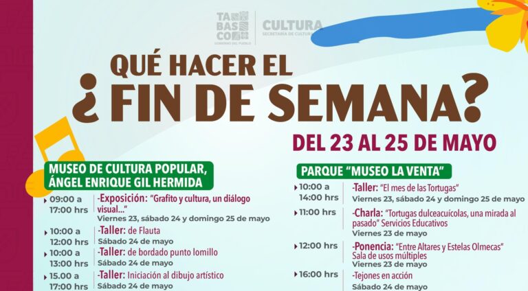 Tabasco tendrá grandes eventos culturales este fin de semana
