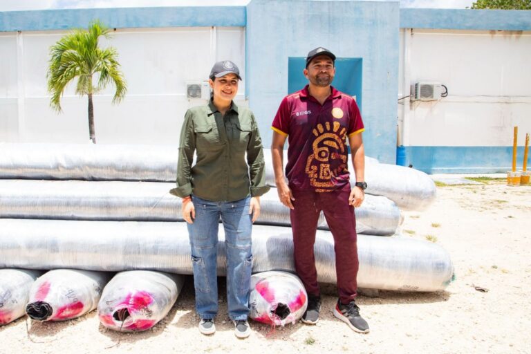 Estefanía Mercado impulsa la rehabilitación de canchas de fútbol