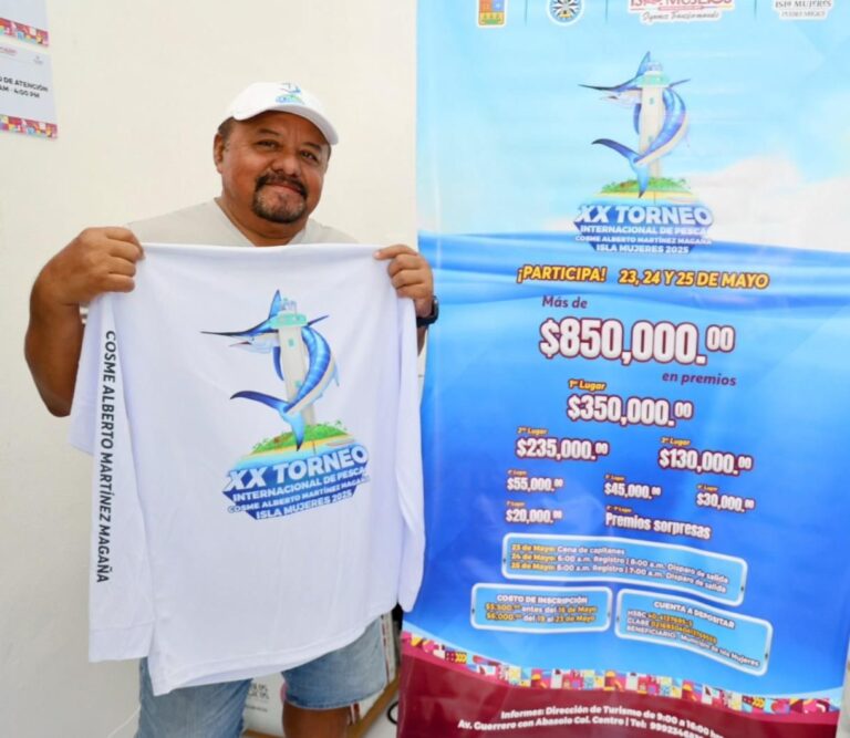 Isla Mujeres se prepara para la XX edición del Torneo Internacional de Pesca “Cosme Alberto Martínez Magaña”