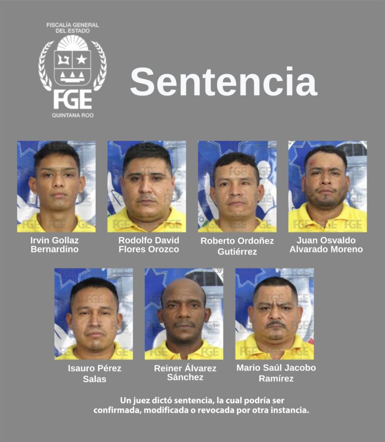 Sentencian a 50 años de prisión a siete hombres por secuestro en Cancún