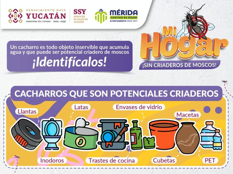 Avanza la campaña “Mi hogar sin criaderos de moscos” en Yucatán