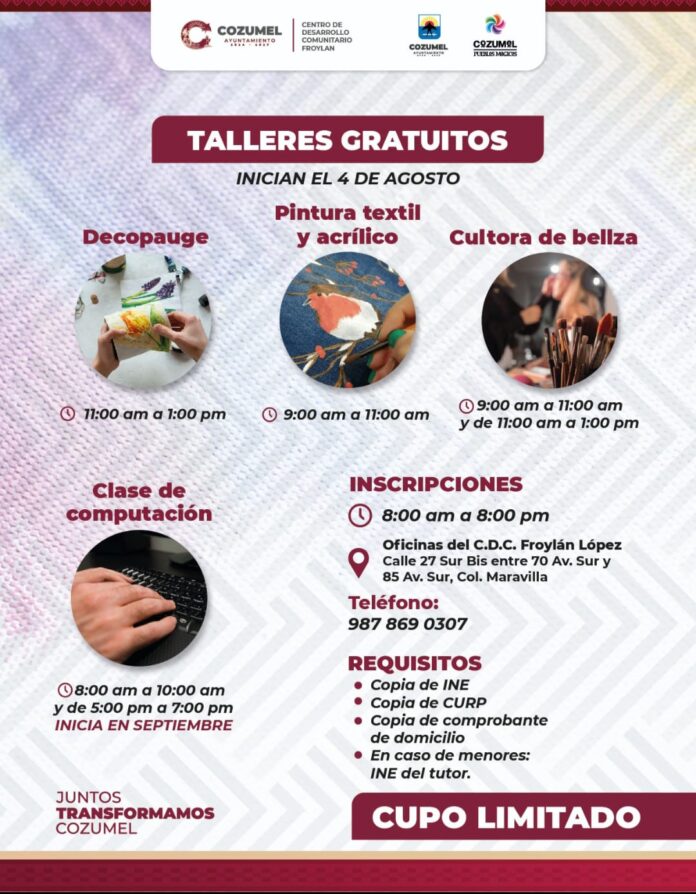 talleres gratuitos