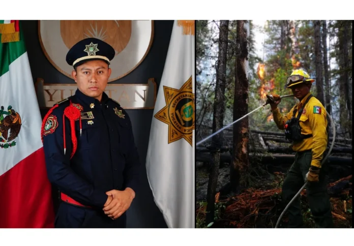 Bombero yucateco se une al combate de incendios forestales en Canadá