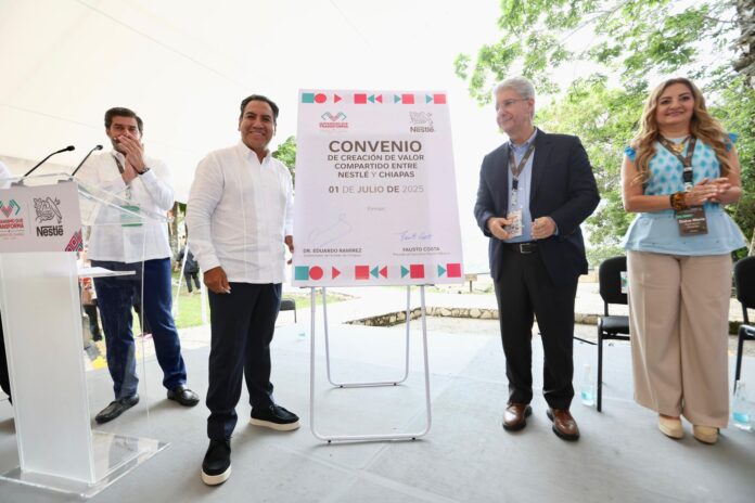 Eduardo Ramírez y Nestlé suman esfuerzos en pro de Chiapas