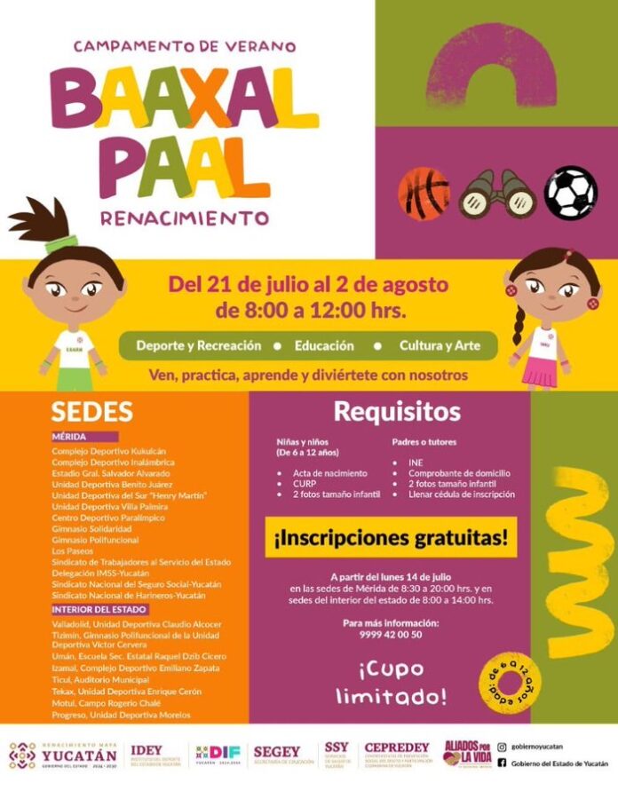 No te pierdas el Campamento de Verano 