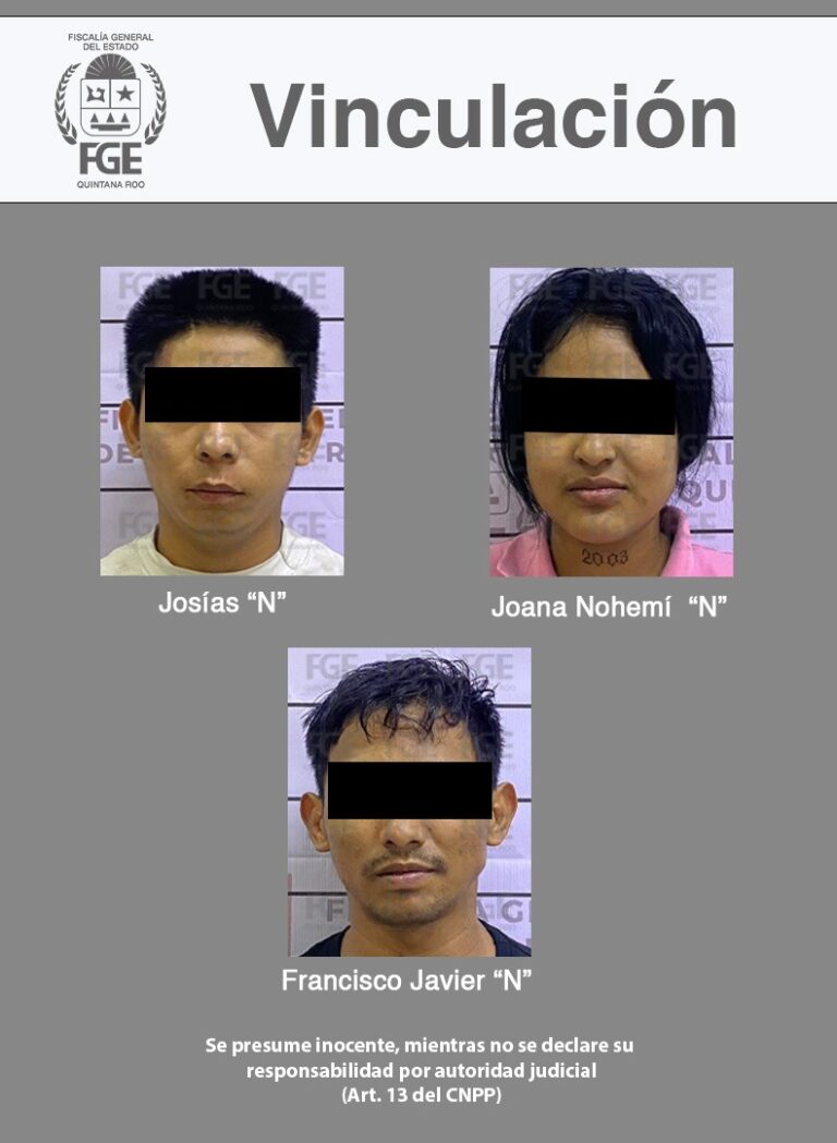 Vinculan a proceso a tres personas por homicidio calificado en Cozumel