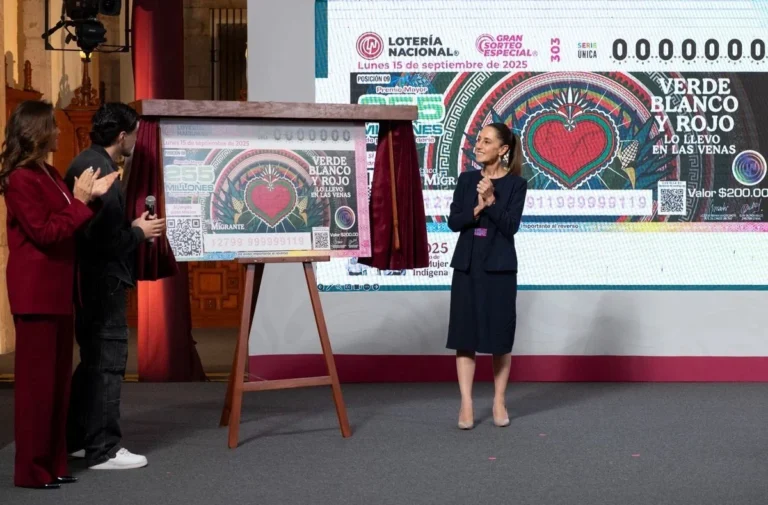 Lotería Nacional anuncia billete conmemorativo “México con M de Migrante”