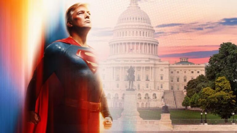 ¡NO… no es broma! Casa Blanca difunde imagen de Donald Trump como Superman