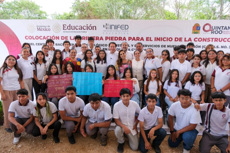 Arranca construcción del CBTIS 301 en Cuna Maya con inversión de 62.5 mdp