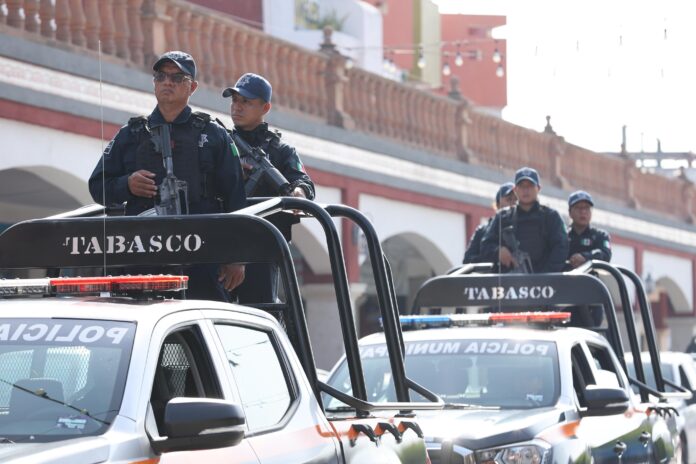 Gobierno de Tabasco refuerza a la policía de Jalpa de Méndez