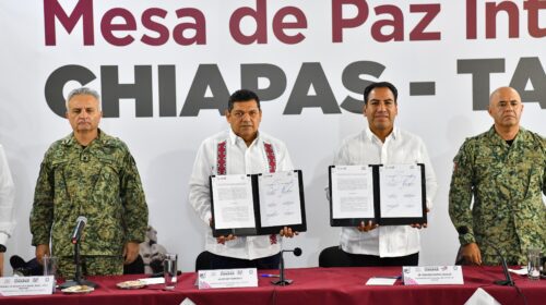 Tabasco y Chiapas firman nuevo acuerdo por la seguridad y la paz