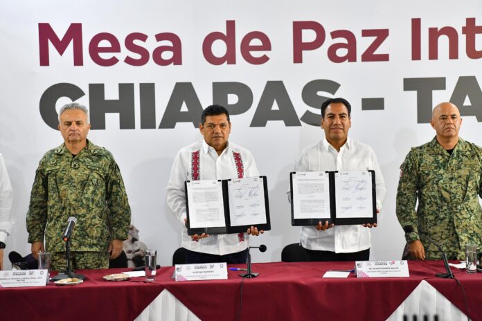 Tabasco y Chiapas firman nuevo acuerdo por la seguridad y la paz