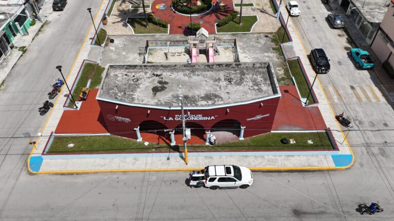 Avanza rehabilitación del parque “La Golondrina” en Cozumel