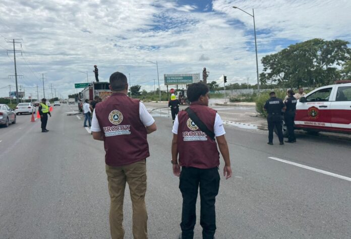 Controlan fuga de gas natural en la carretera Mérida-Progreso