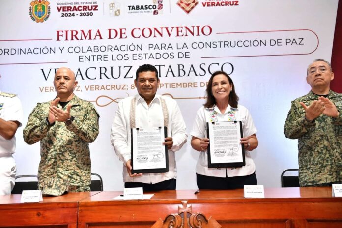 Veracruz y Tabasco firman convenio de seguridad