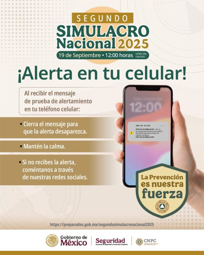 Yucatán participará en el Segundo Simulacro Nacional 2025
