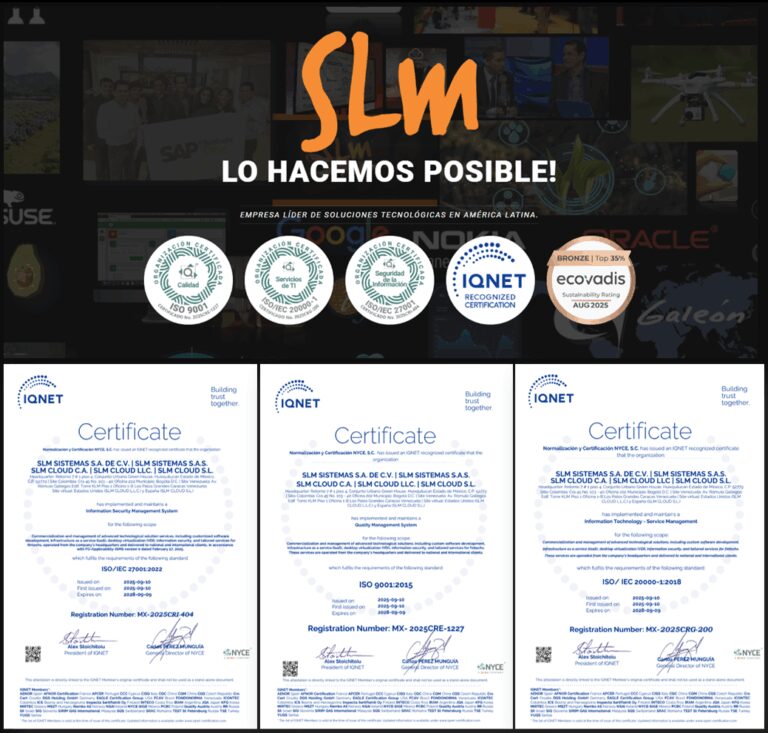 SLM Cloud obtiene la Trinorma ISO en cinco países y refuerza su liderazgo tecnológico en la región