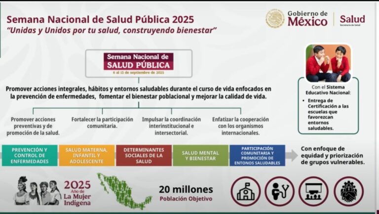 Alistan la Semana Nacional de Salud Pública 2025; se busca llegar a 20 millones de personas
