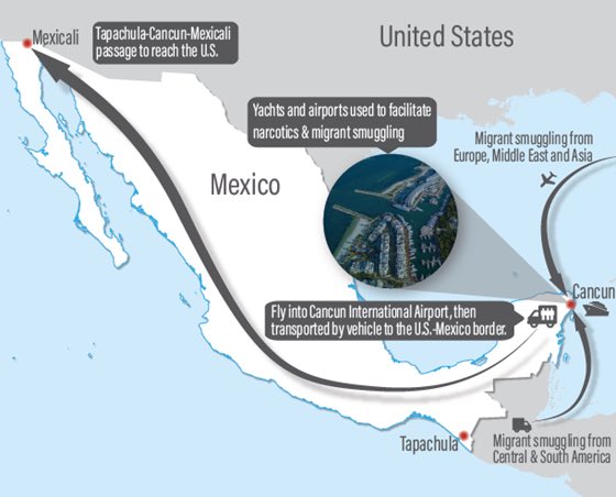 EU sanciona a red de tráfico de personas con sede en Cancún; está ligada al Cártel de Sinaloa EU sanciona a red de tráfico de personas con sede en Cancún; está ligada al Cártel de Sinaloa