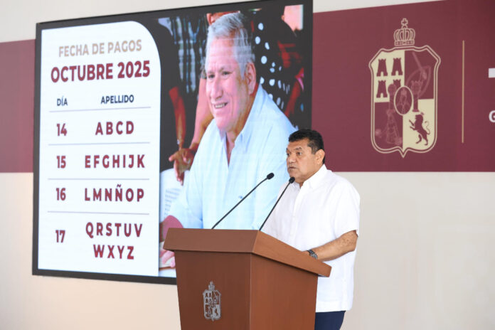 Gobierno de Tabasco inicia pago de las pensiones 'Bienestar y Plenitud'