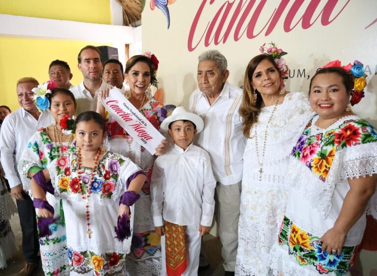 Mara Lezama celebra la tradicional Fiesta de la Cancha Maya