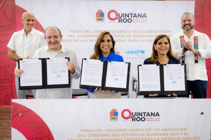 Quintana Roo fortalece la protección integral de la niñez con convenio con Unicef