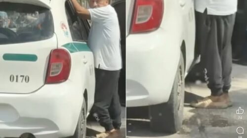 Investigan denuncia contra taxista de Cancún; fue grabado mientras orinaba en la calle